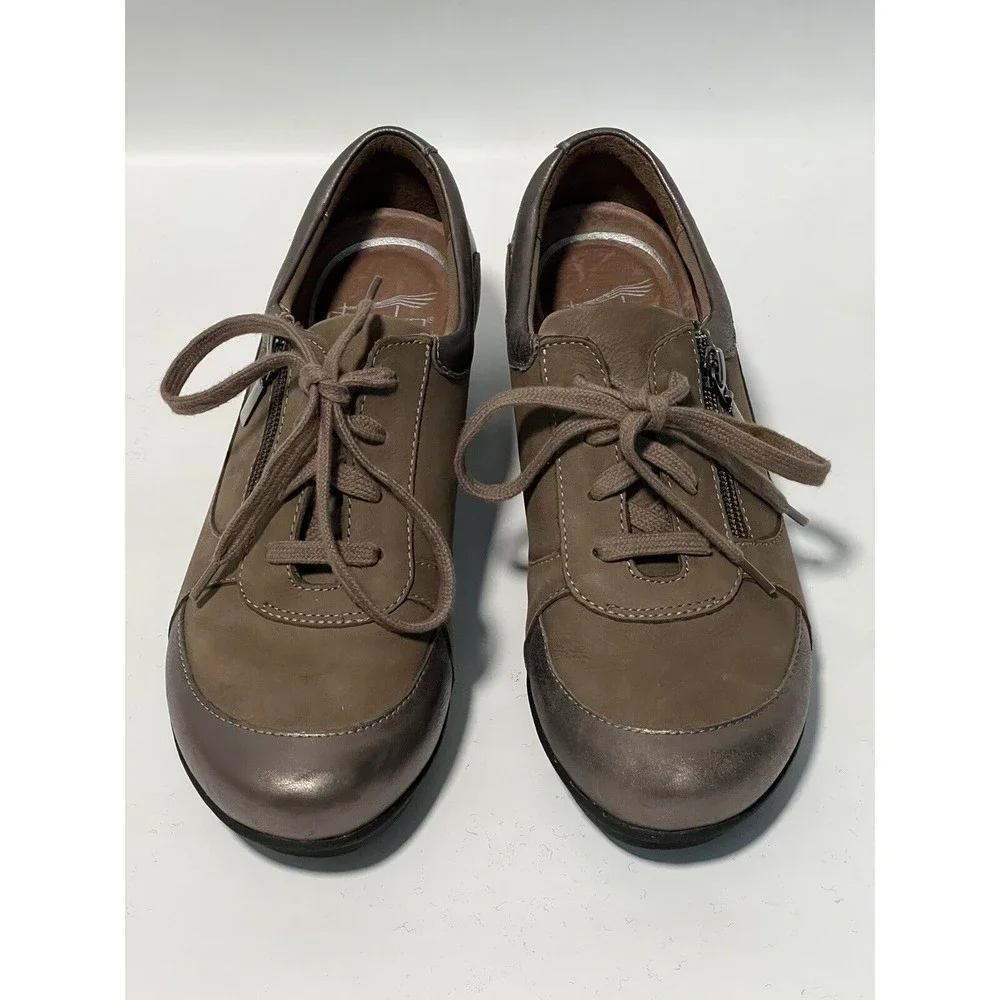 Dansko Size 38 / 7.5 - 8  Brown Leather Sneakers Hiking/walking Comfort Shoes - Picture 2 of 11